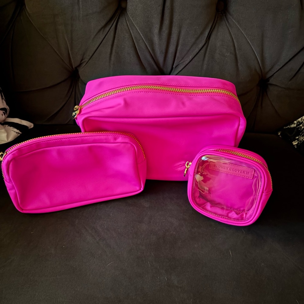Stoney clover lane pouch set (fuchsia)